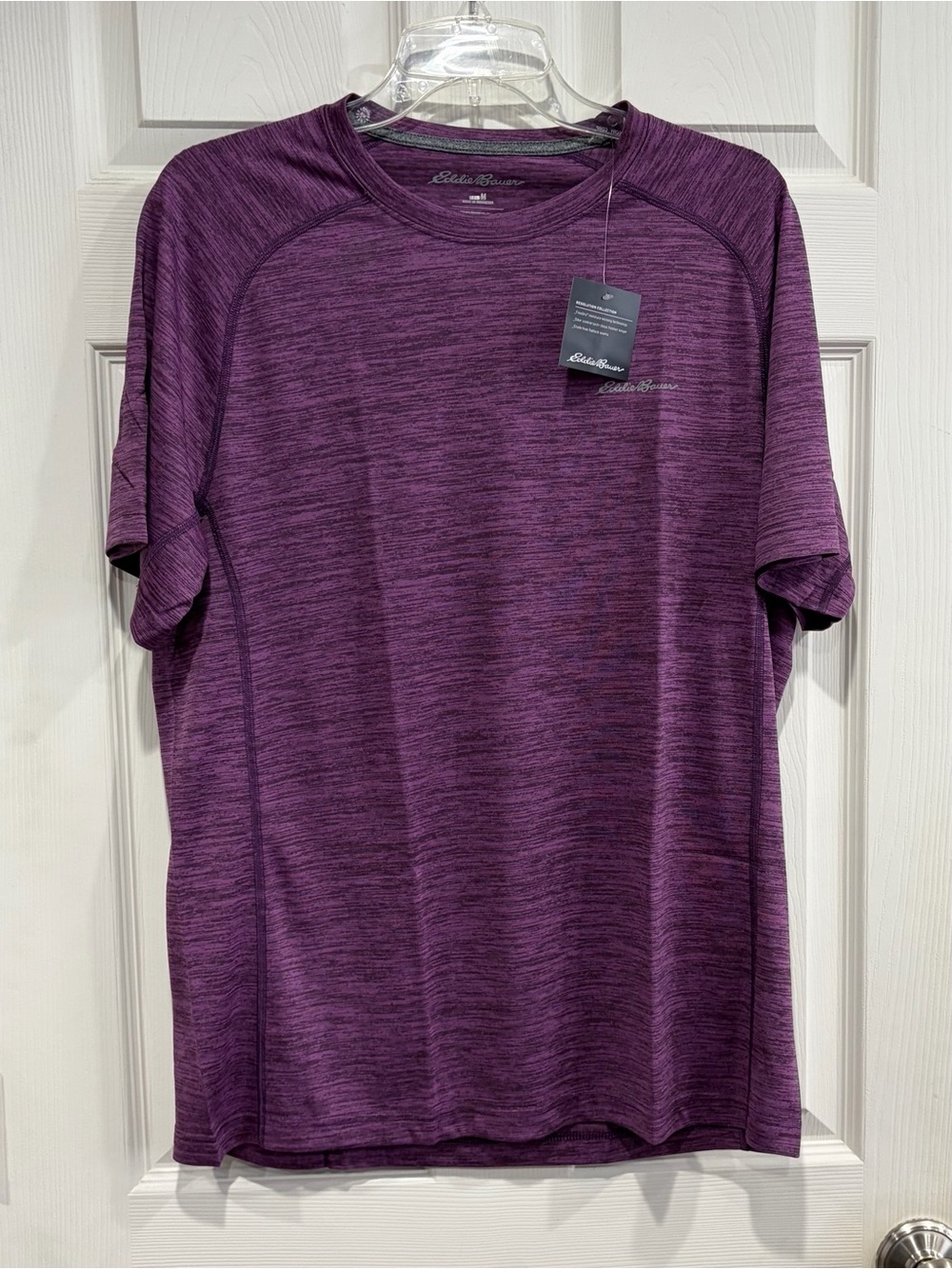Eddie Bauer Men's Medium Resolution T-Shirt Short Sleeve Performance Purple NWT